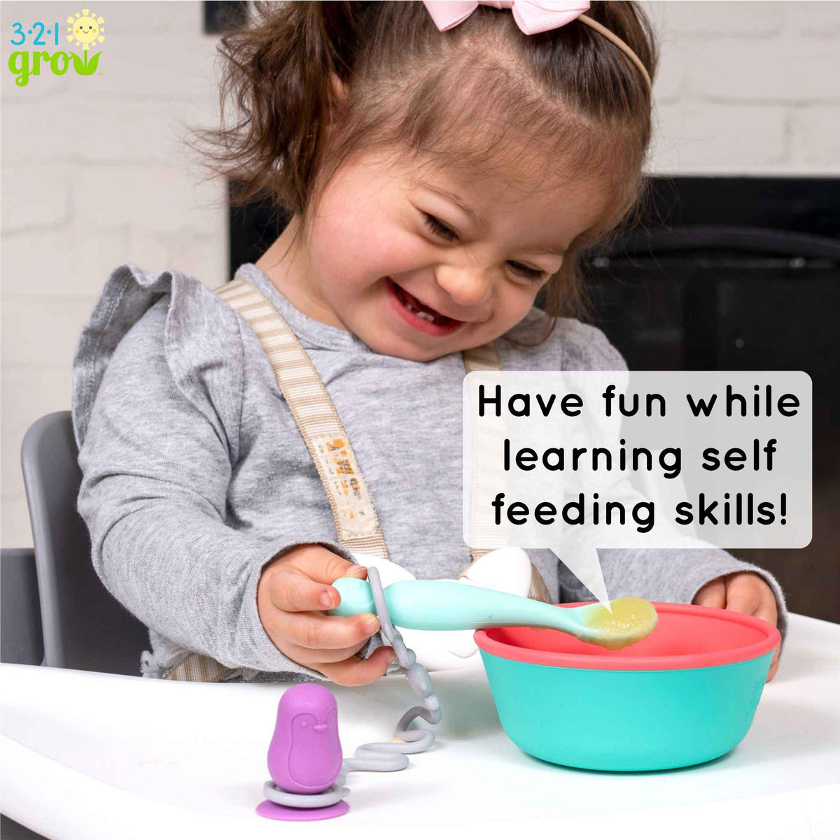 321 Grow Starter Bundle Easy Learn Dino Spoons 14 Piece Set - Everetts Place Boutique - 