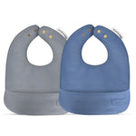 Bleu La La Classic Set of Soft Vegan Leather Easy Clean Bibs for Babies 0 to 12 Months - Baby & Toddler > Nursing & Feeding > Feeding Essentials > Bibs Bibs
