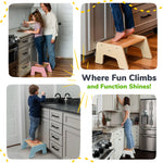 1-Step Wooden Stool for Kids(Multi-Purpose Step Stool for Kitchen, Bath, and Potty Training) by Ocodile.com at Everetts Place