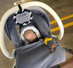 Three Little Tots Stop No Touching Boy Car Seat Sign Tag - 