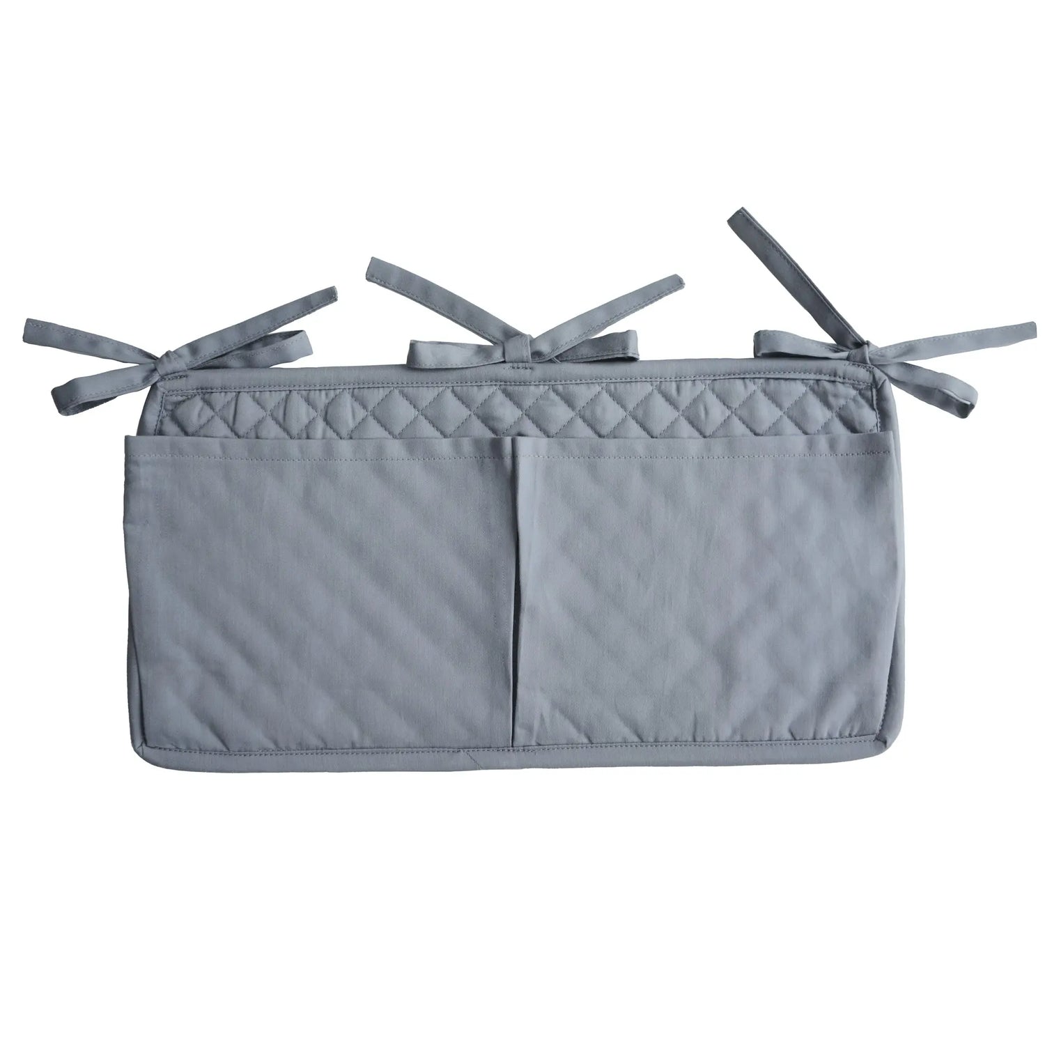 Mushie Storage Pocket for Baby Essentials with Adjustable Ribbon Ties - Furniture > Baby & Toddler Furniture > Crib & Toddler Bed Accessories Storage Pockets