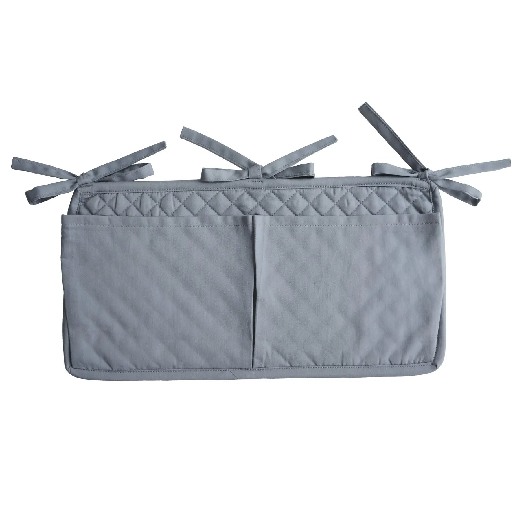 Mushie Storage Pocket for Baby Essentials with Adjustable Ribbon Ties - Furniture > Baby & Toddler Furniture > Crib & Toddler Bed Accessories Storage Pockets
