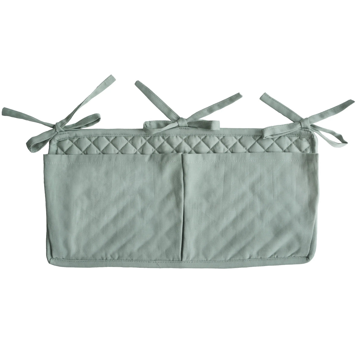 Mushie Storage Pocket for Baby Essentials with Adjustable Ribbon Ties - 