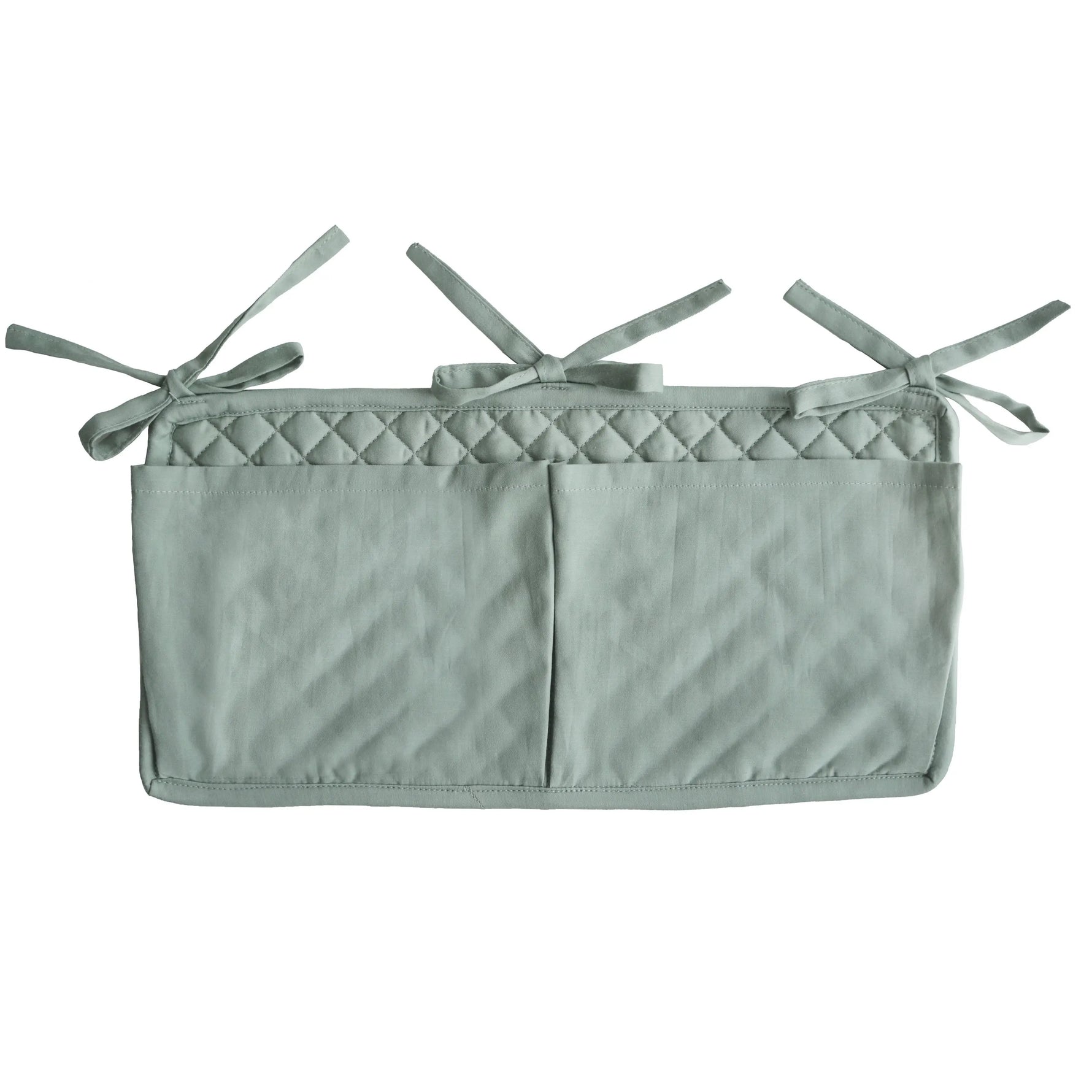 Mushie Storage Pocket for Baby Essentials with Adjustable Ribbon Ties - 