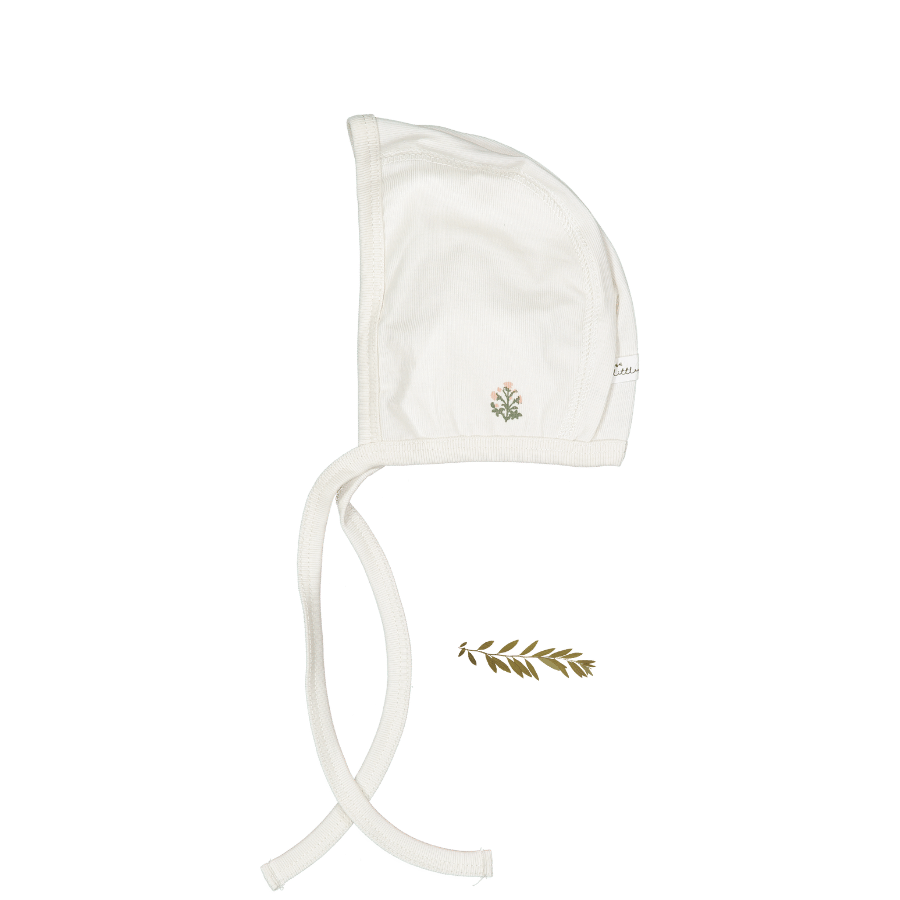 The Printed Bonnet - Zara Embroider Pink by Lovely Littles