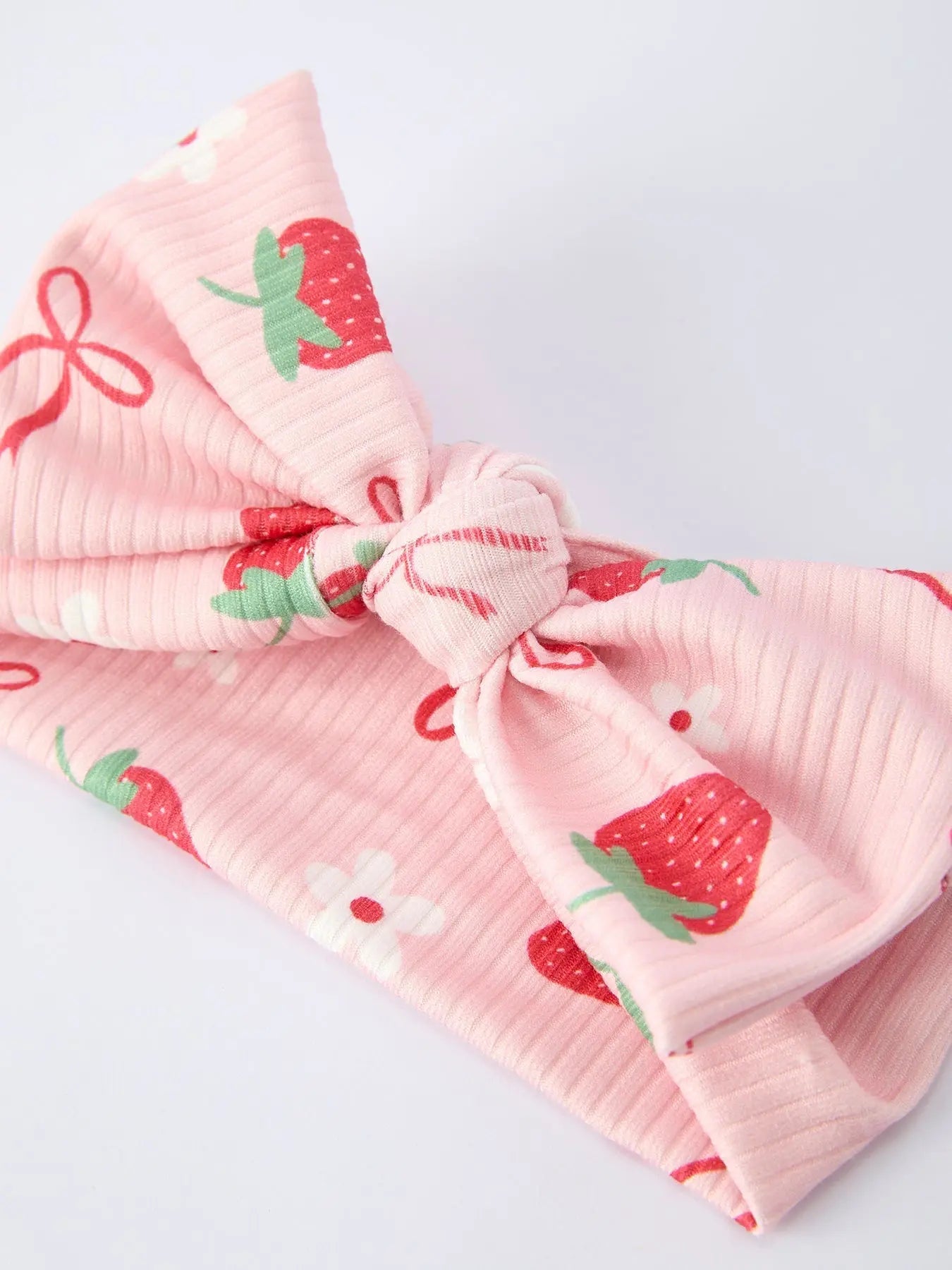 Rylee Faith Designs Strawberry Bow Baby Girls Short Sleeves Bloomer Set - 