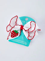 Rylee Faith Designs Strawberry Embroidered Girls Hairpin 4 Inches - 