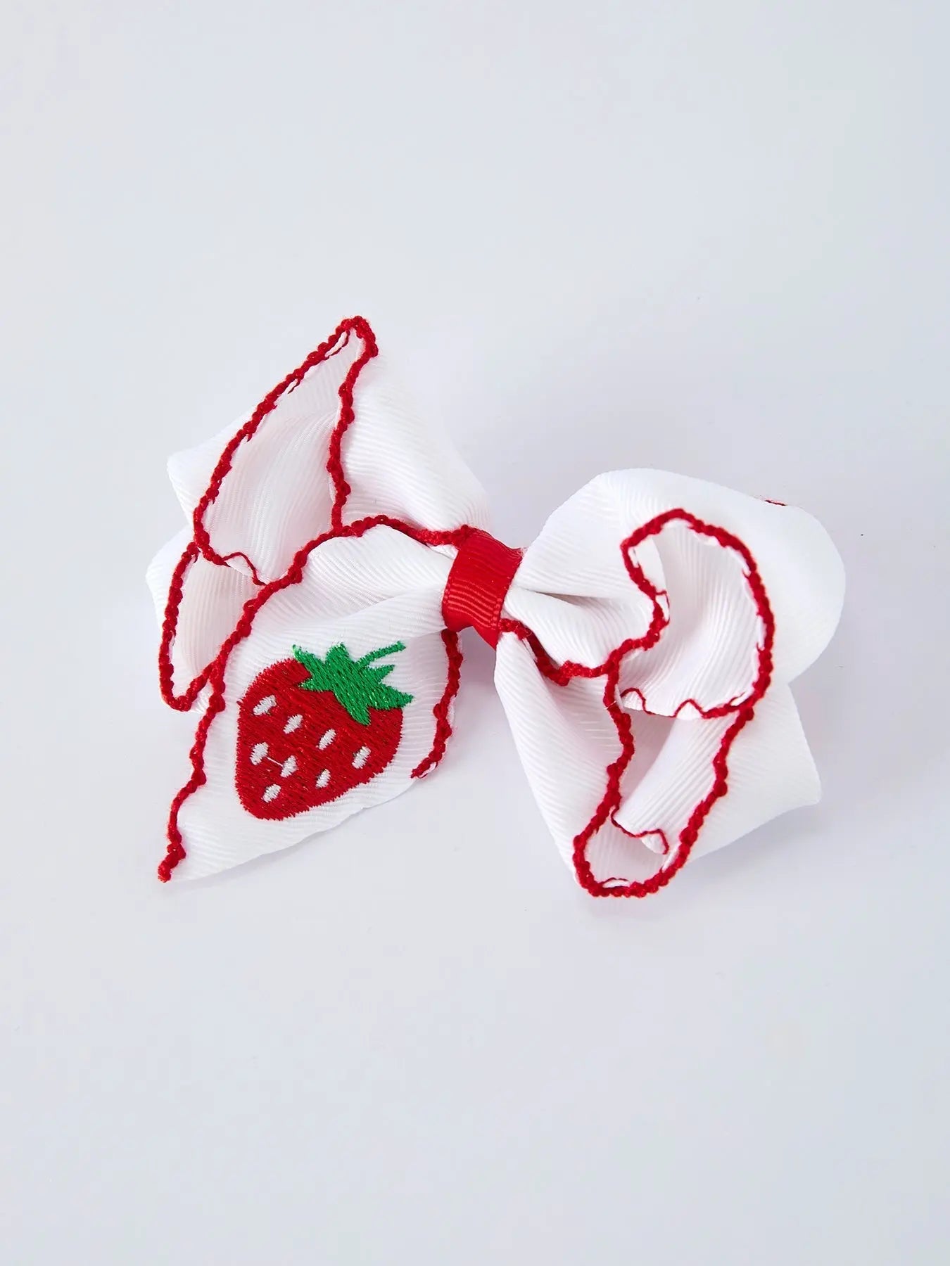 Rylee Faith Designs Strawberry Embroidered Girls Hairpin 4 Inches - 