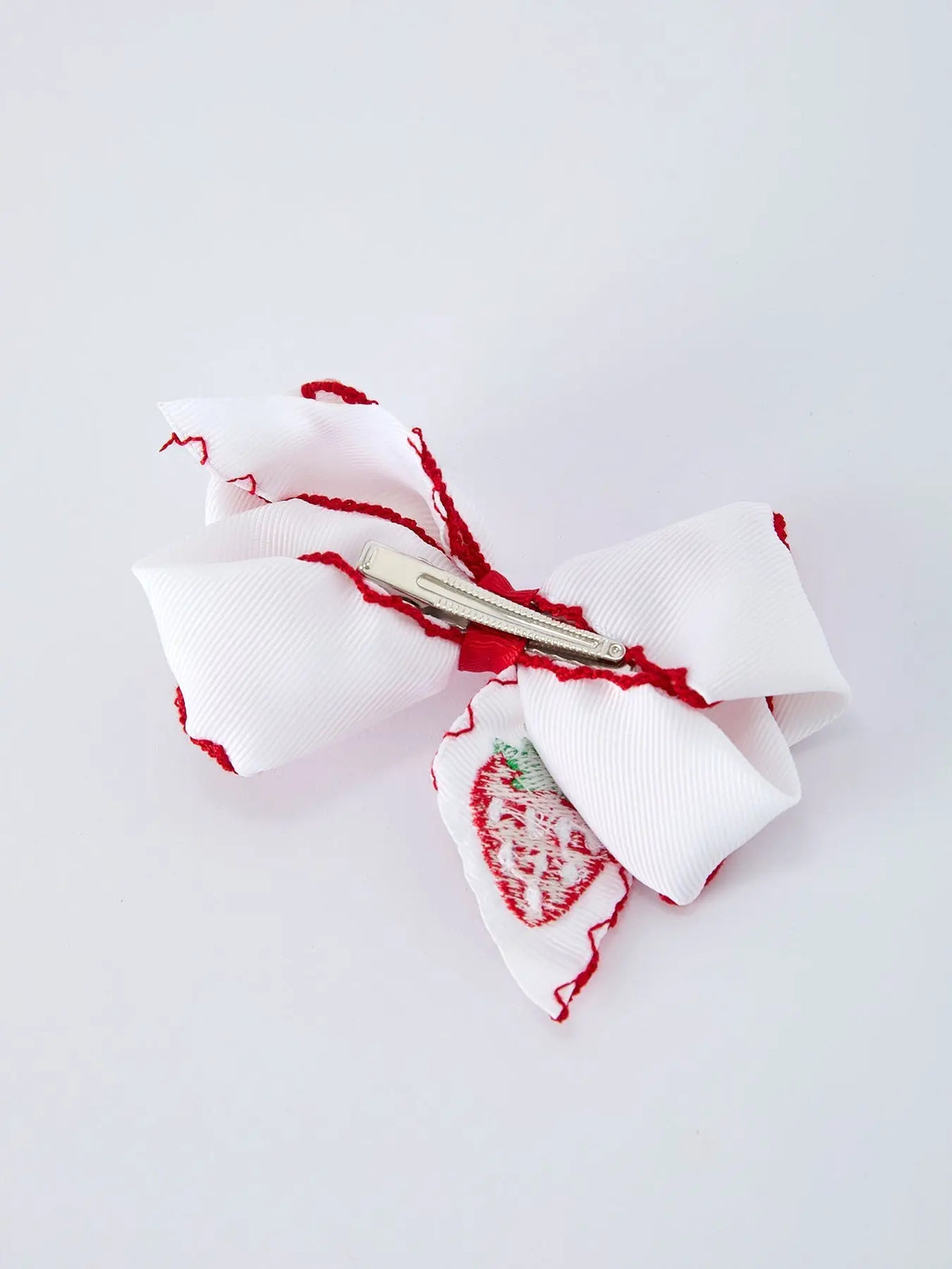 Rylee Faith Designs Strawberry Embroidered Girls Hairpin 4 Inches - 