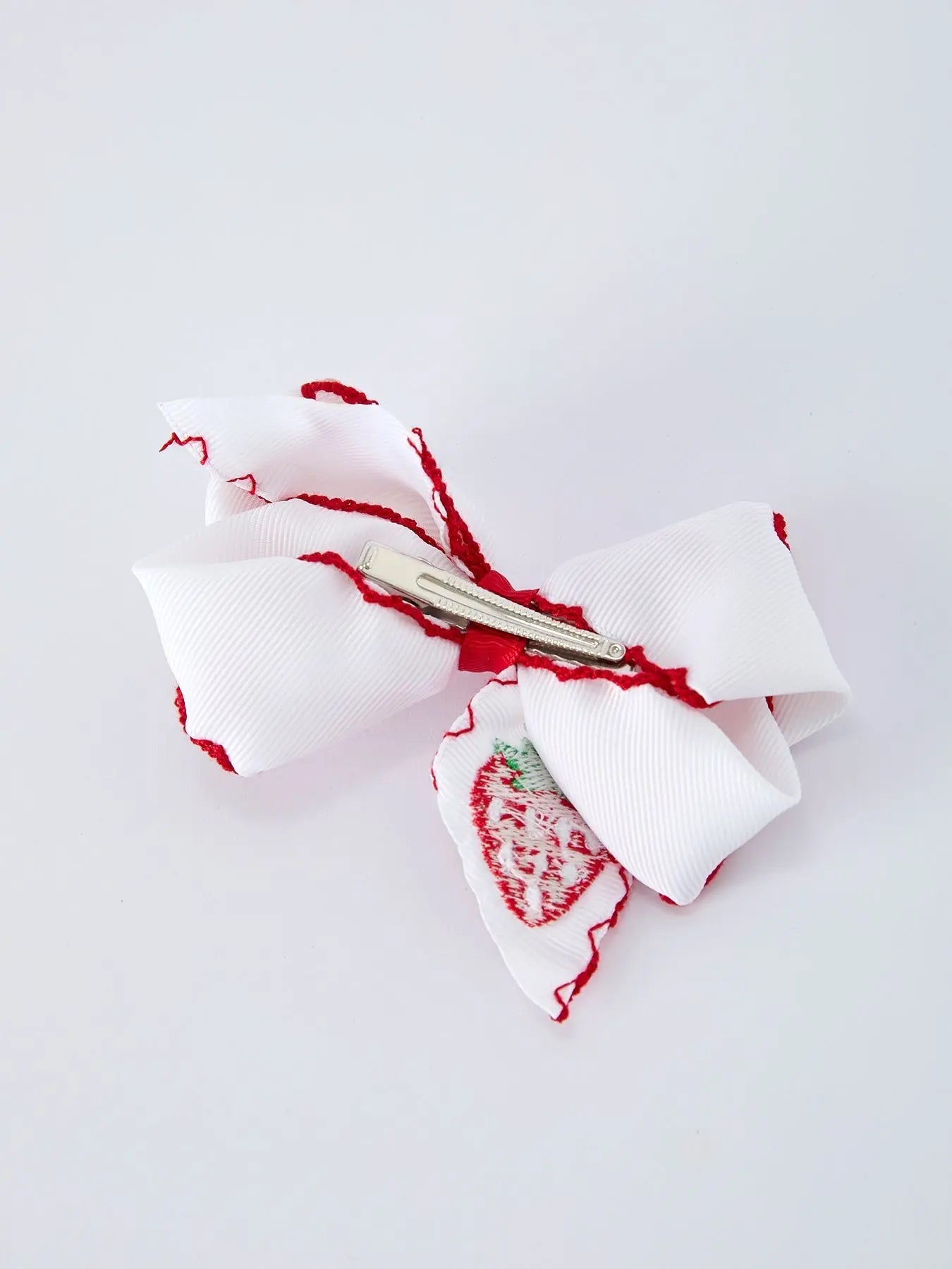 Rylee Faith Designs Strawberry Embroidered Girls Hairpin 4 Inches - 