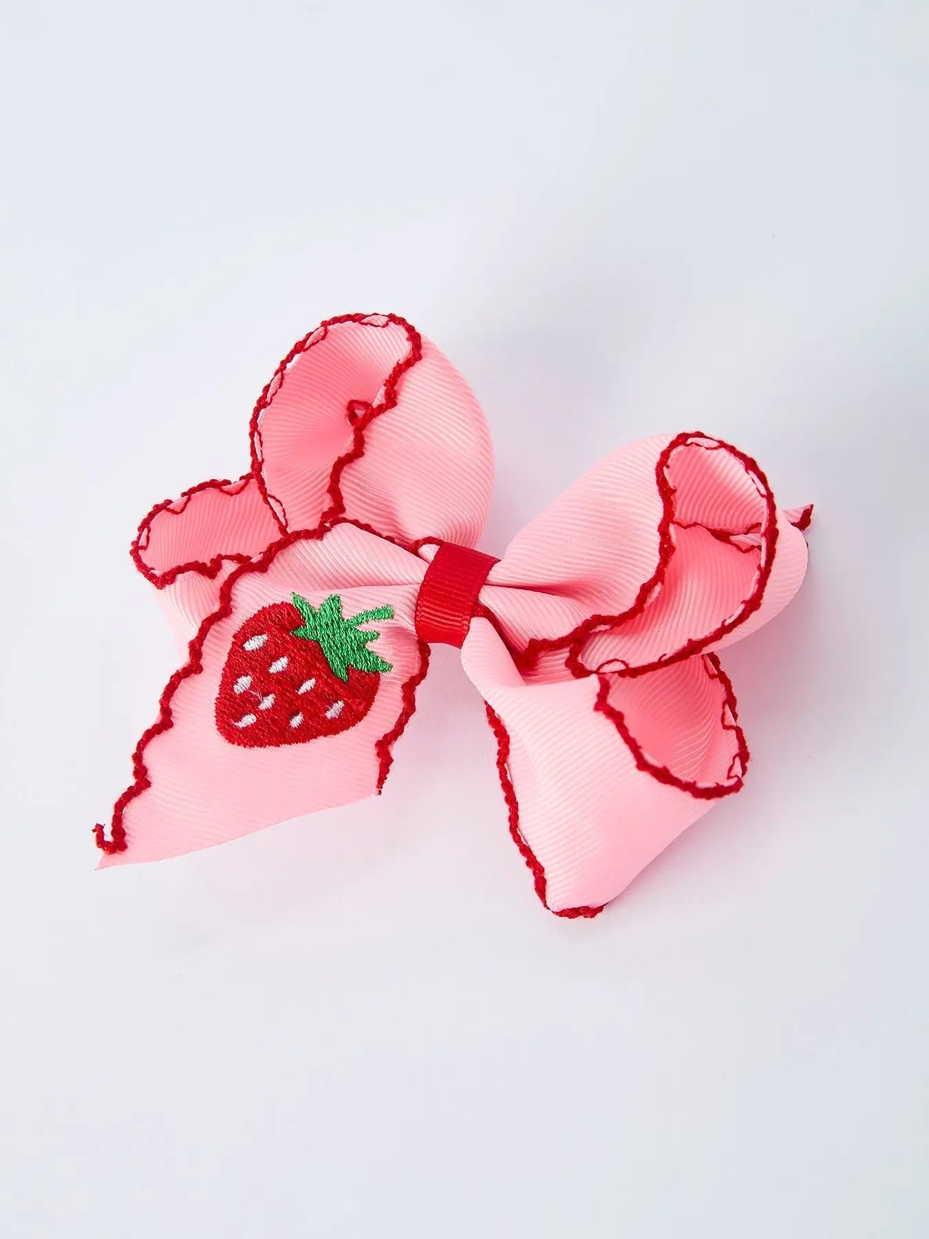 Rylee Faith Designs Strawberry Embroidered Girls Hairpin 4 Inches - 