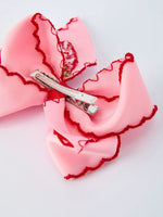 Rylee Faith Designs Strawberry Embroidered Girls Hairpin 4 Inches - 
