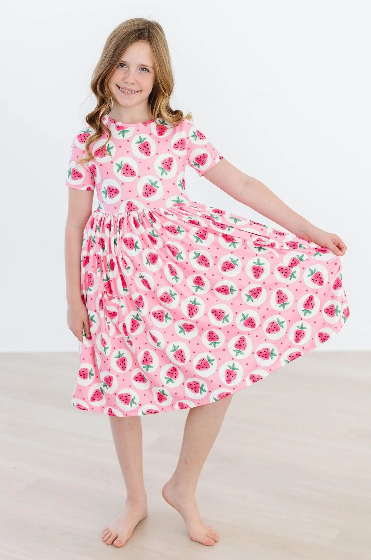 Mila & Rose ® Strawberry Fields S/S Pocket Twirl Dress - 