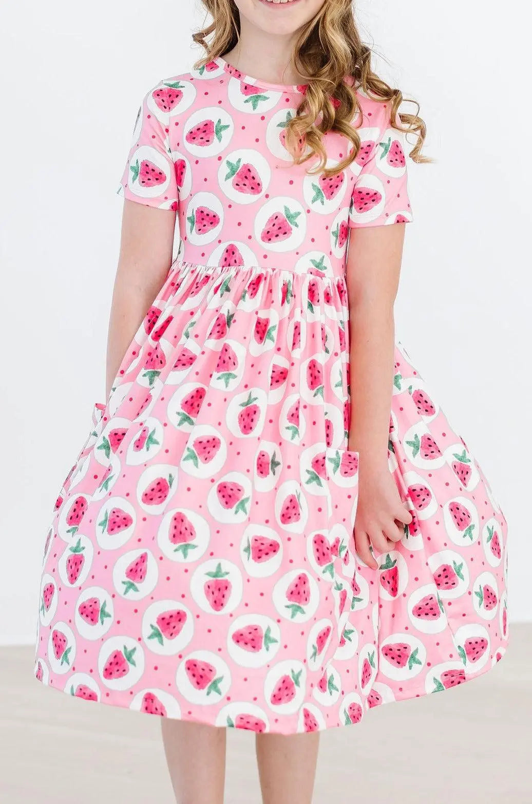 Mila & Rose ® Strawberry Fields S/S Pocket Twirl Dress - 