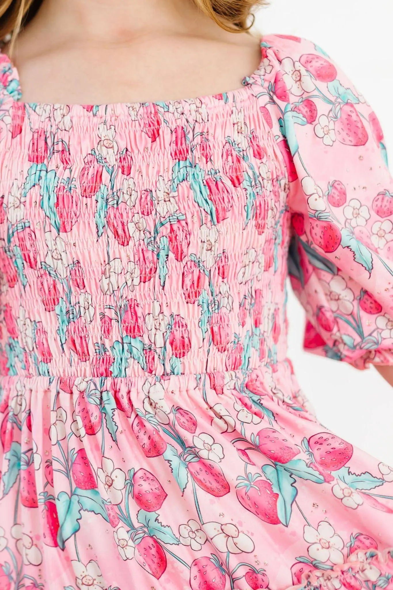 Strawberry Shortcake Smocked Ruffle Dress For Girls Mila & Rose ® Everetts Place: Online Boutique