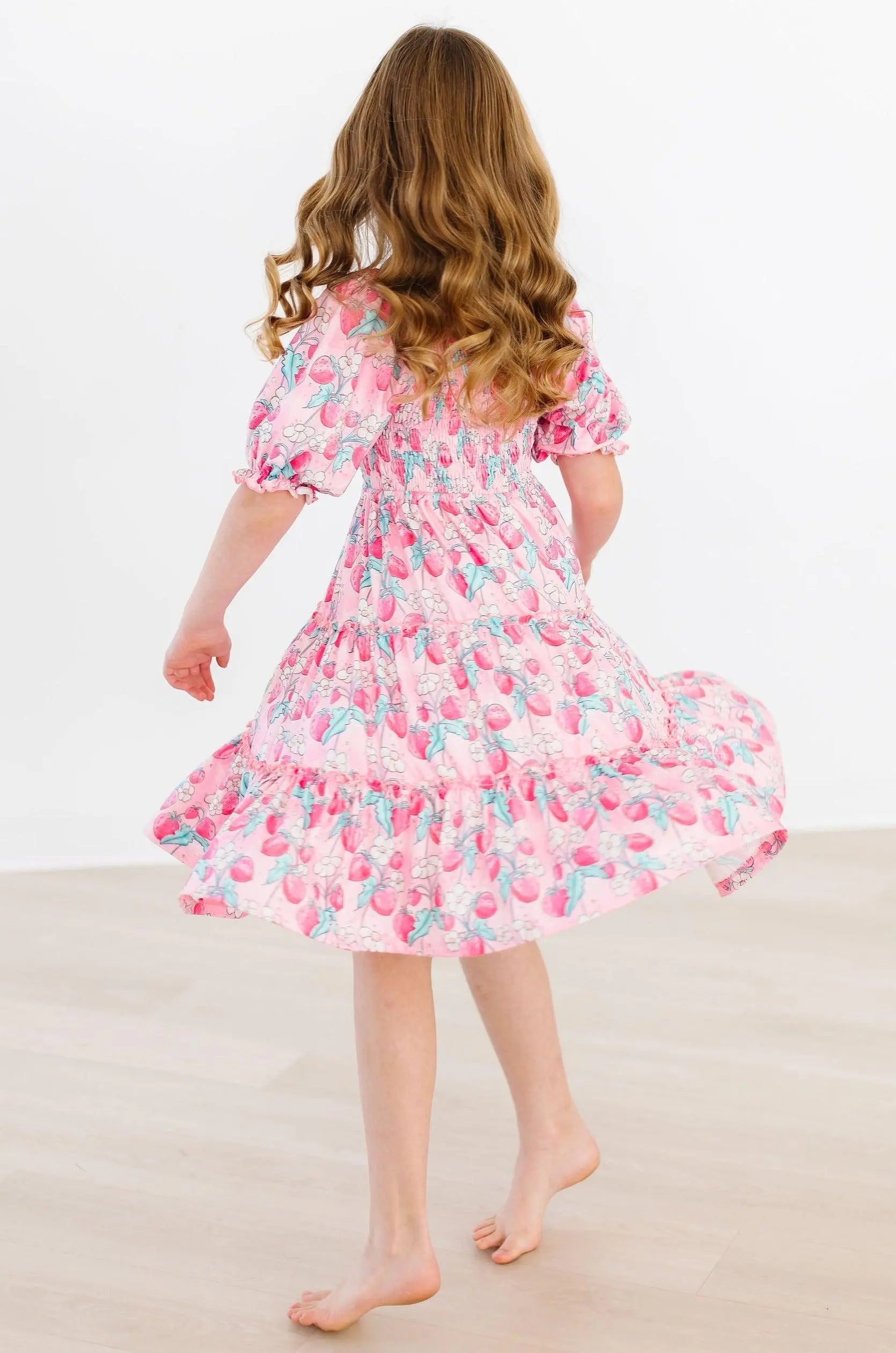 Strawberry Shortcake Smocked Ruffle Dress For Girls Mila & Rose ® Everetts Place: Online Boutique