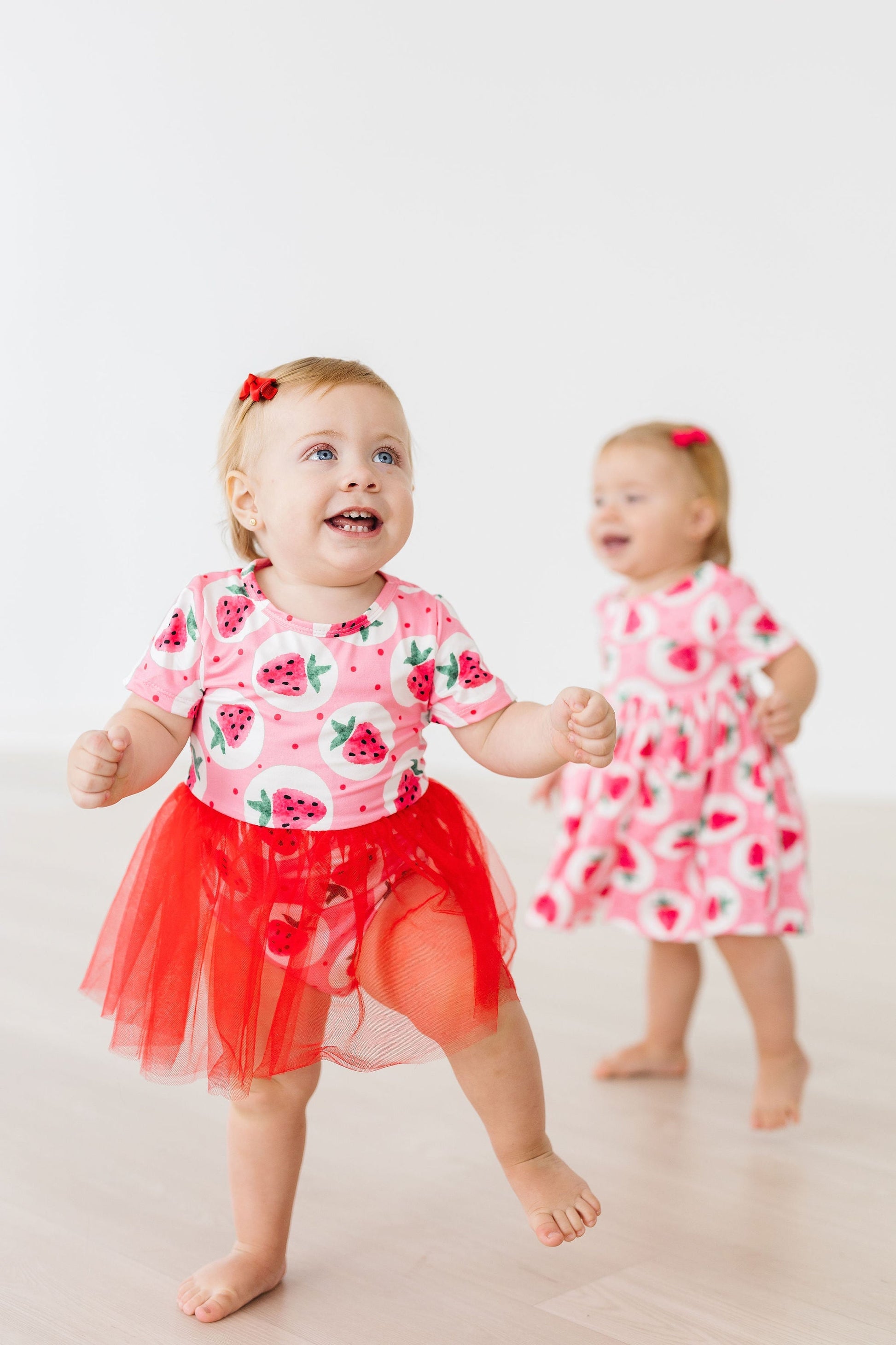Mila & Rose ® On Sale Strawberry Fields Tutu Bodysuit For Baby Girls - Apparel & Accessories > Clothing > Baby & Toddler Clothing > Baby & Toddler Dresses Tutu Bodysuit