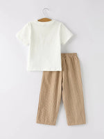 Rylee Faith Designs Stripe Smocked Church Christ Bishop Christening Toddler Boys Set - Apparel & Accessories > Clothing > Outfit Sets Outfit