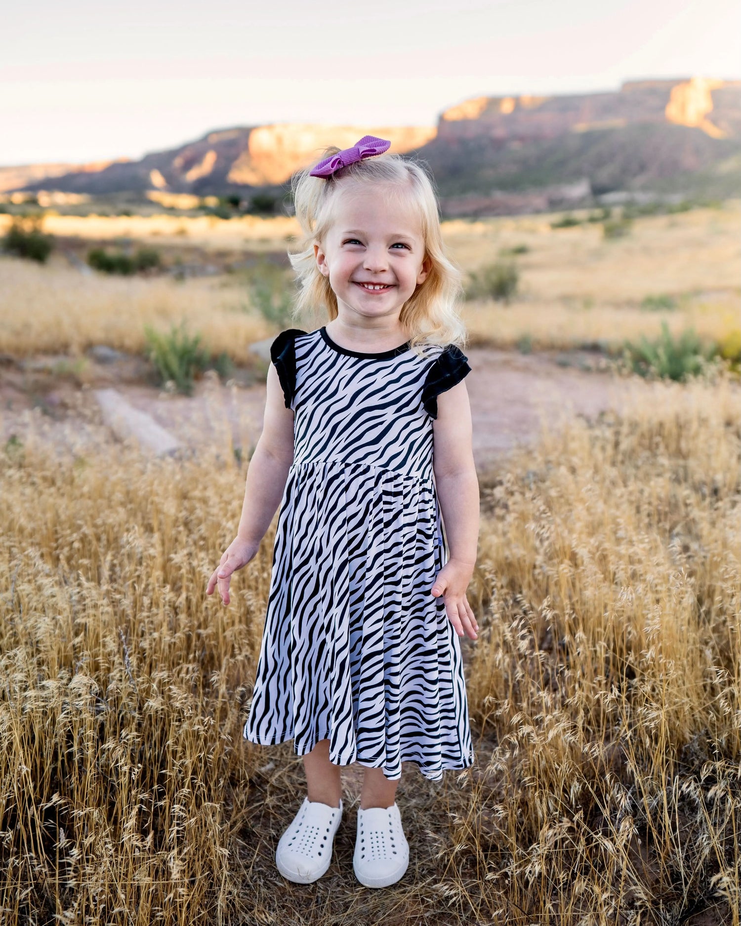 Stripes | Toddler Flutter Dress - Day Dress, One-piece garment, Dress, Waist, Child | Everetts Place
