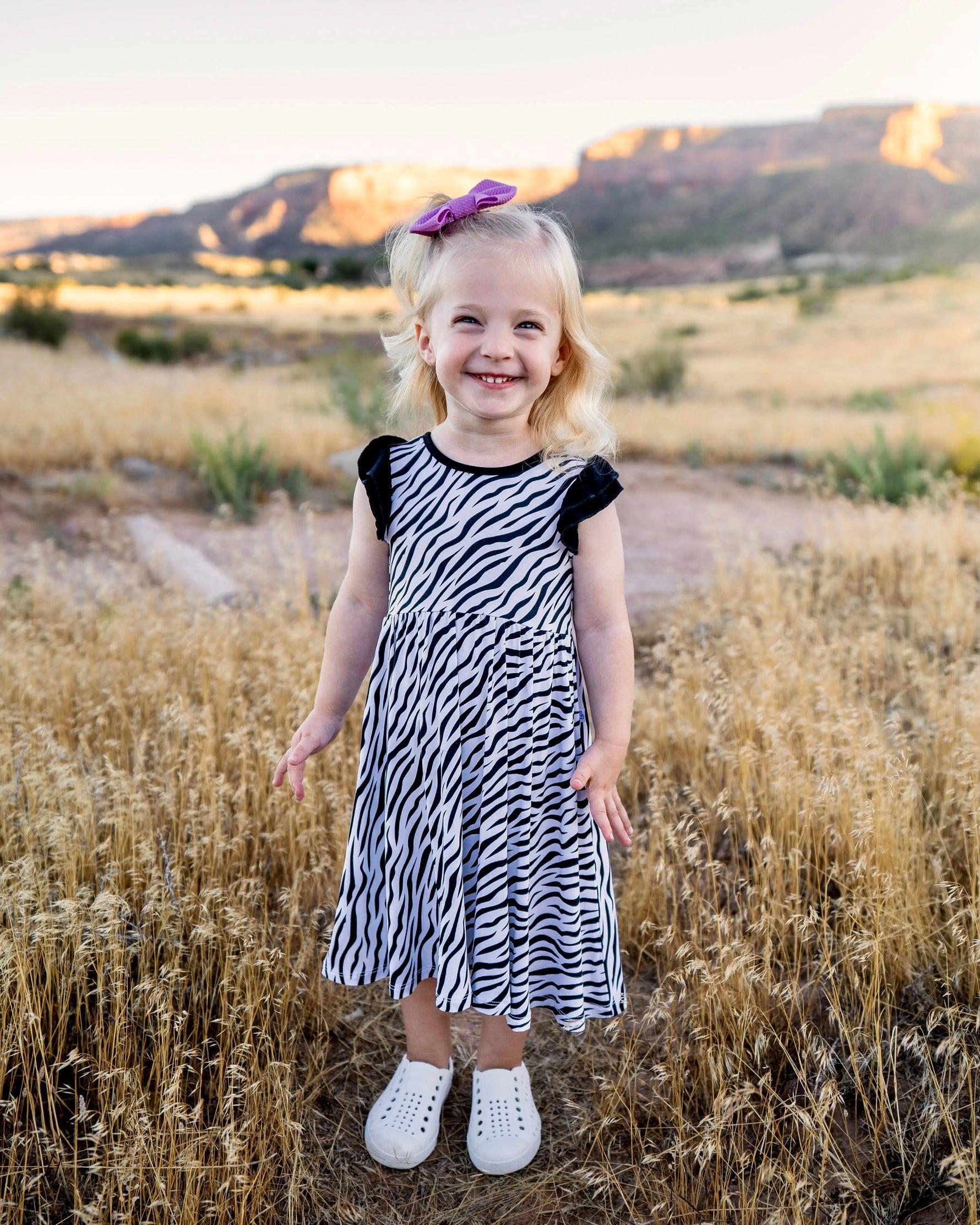 Stripes | Toddler Flutter Dress - Day Dress, One-piece garment, Dress, Waist, Child | Everetts Place