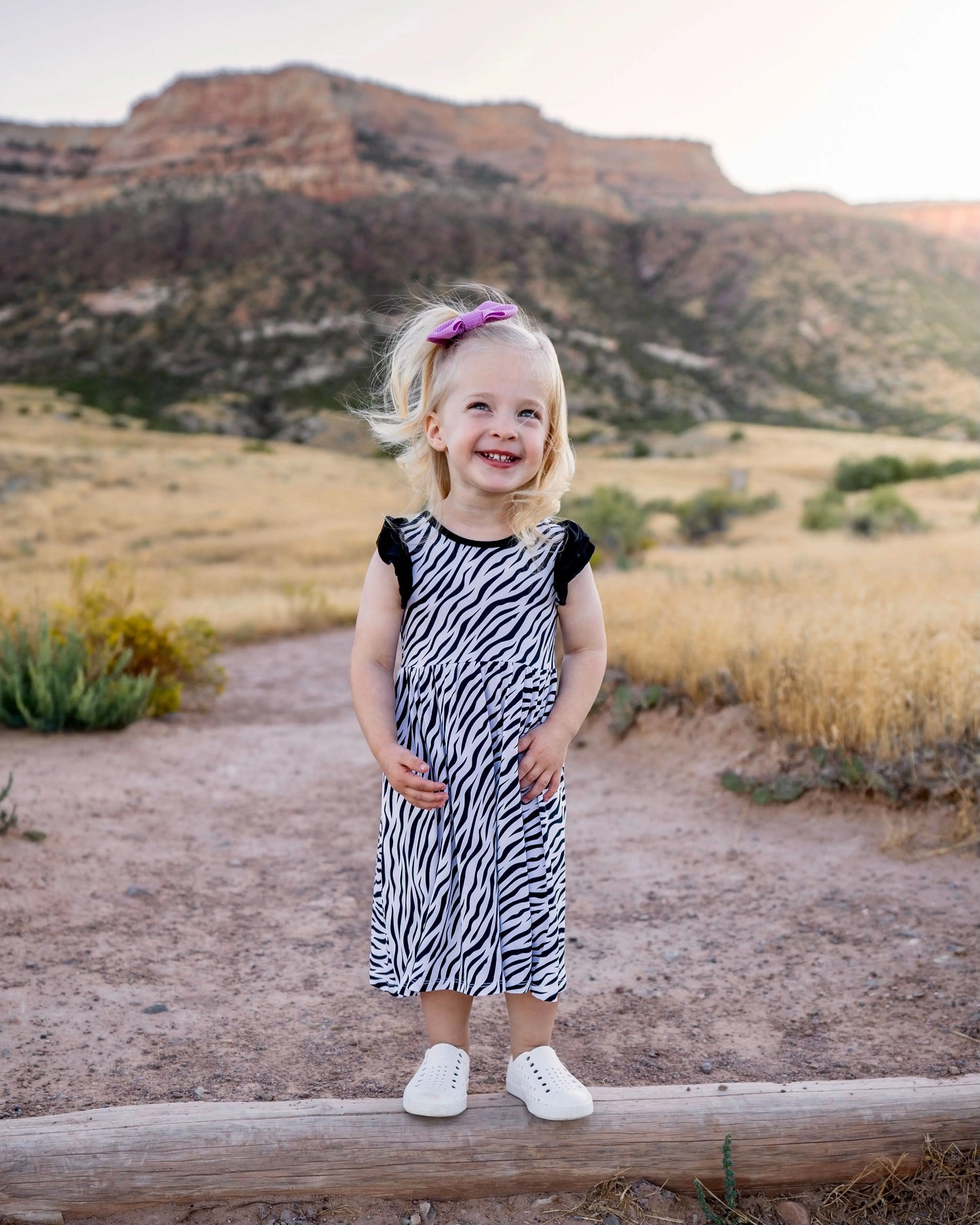 Bubble Baby Stripes | Toddler Flutter Dress - 