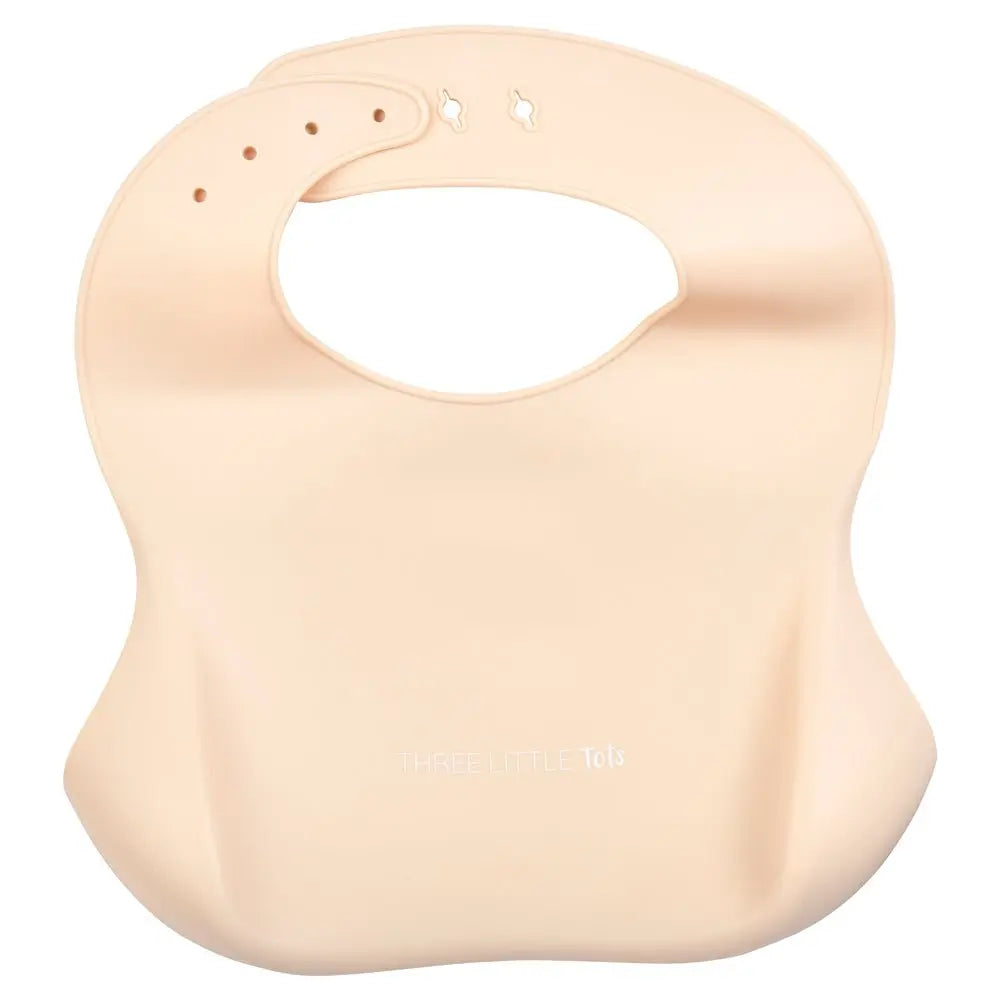 Three Little Tots Sugar Cookie Silicone Bib with Crumb Catcher - 
