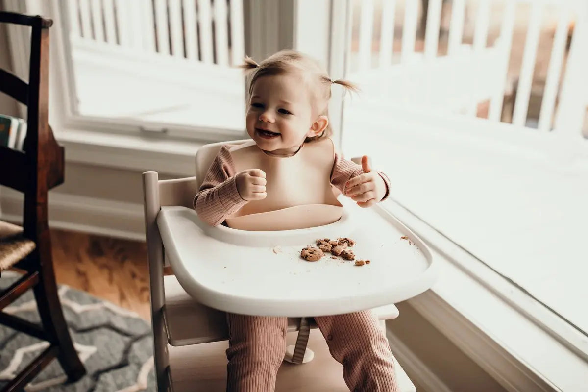 Three Little Tots Sugar Cookie Silicone Bib with Crumb Catcher - 