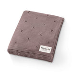 Bleu La La Organic Pointelle Luxury Knit Swaddle Blanket in 100 Percent Organic Cotton - Baby & Toddler > Swaddling & Receiving Blankets > Swaddling Blankets