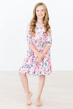 Sugarplum Fairy Three Quarter Sleeve Pocket Twirl Dress Mila & Rose ® Everetts Place: Online Boutique