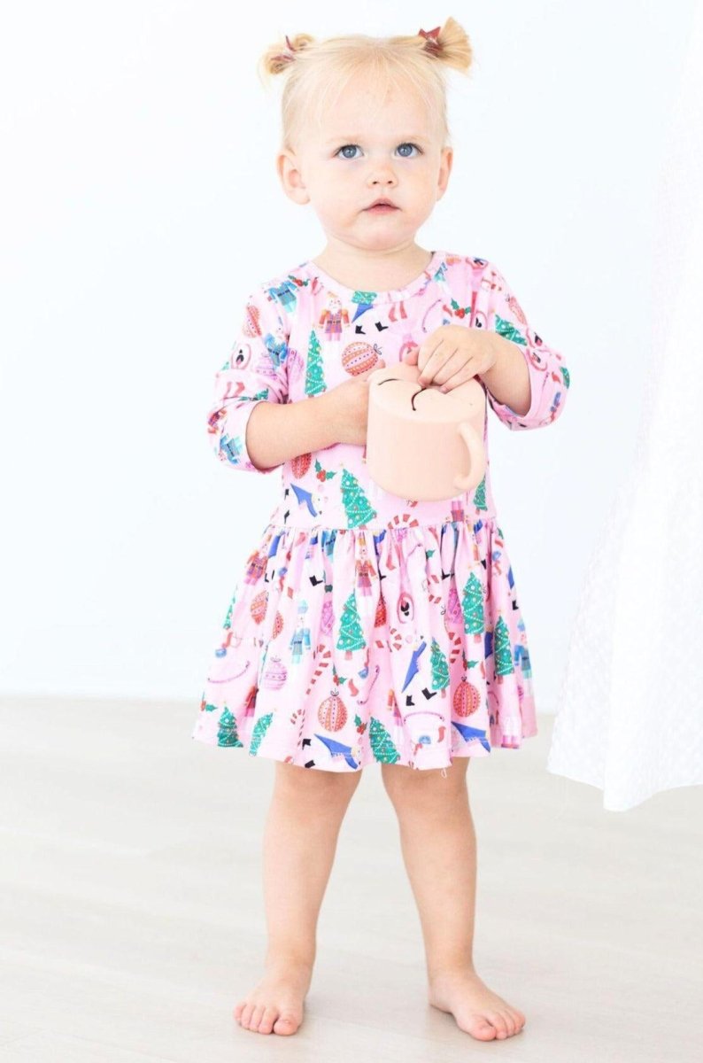 Sugarplum Fairy Twirl Bodysuit Three Quarter Sleeve Baby - Everetts Place Boutique - 
