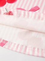 Rylee Faith Designs Summer Cherry Stripe Girls Dress - Apparel & Accessories > Clothing > Dresses Dress