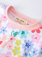 Rylee Faith Designs Summer Floral Girls Long Sleeve Swim Set - 
