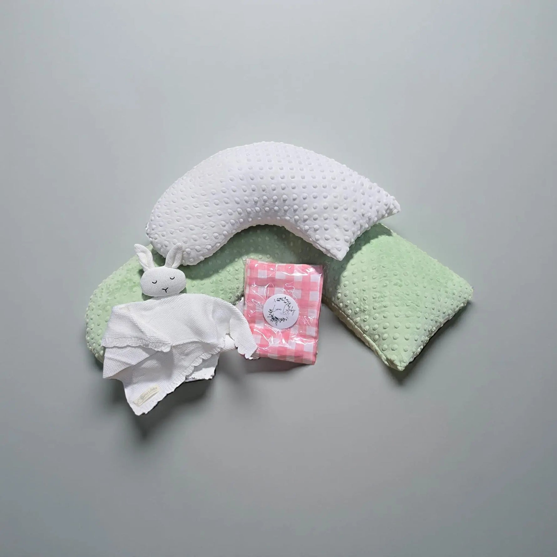 Luna Lullaby Summer Fun Baby Bundle Sage Dot and Ivory Dot Set Deluxe - Baby & Toddler > Baby Gift Sets Luna Lullaby Spring Bundle