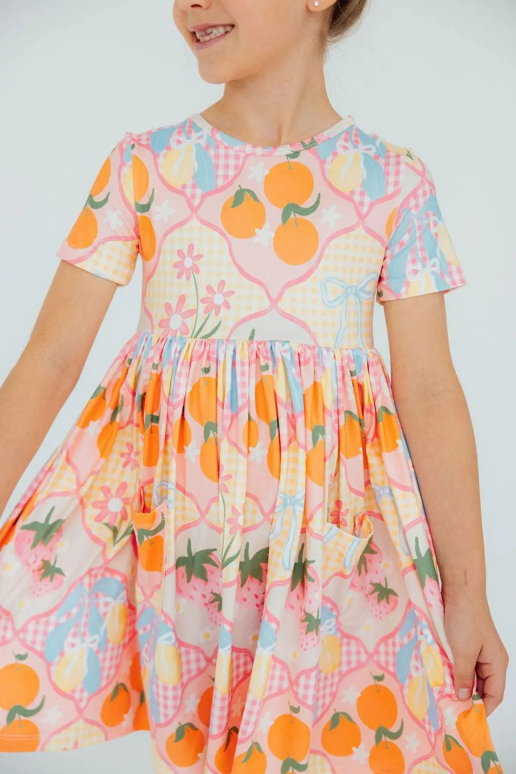 Summer Picnic Short Sleeve Pocket Twirl Dress Toddler Mila & Rose ® Everetts Place: Online Boutique