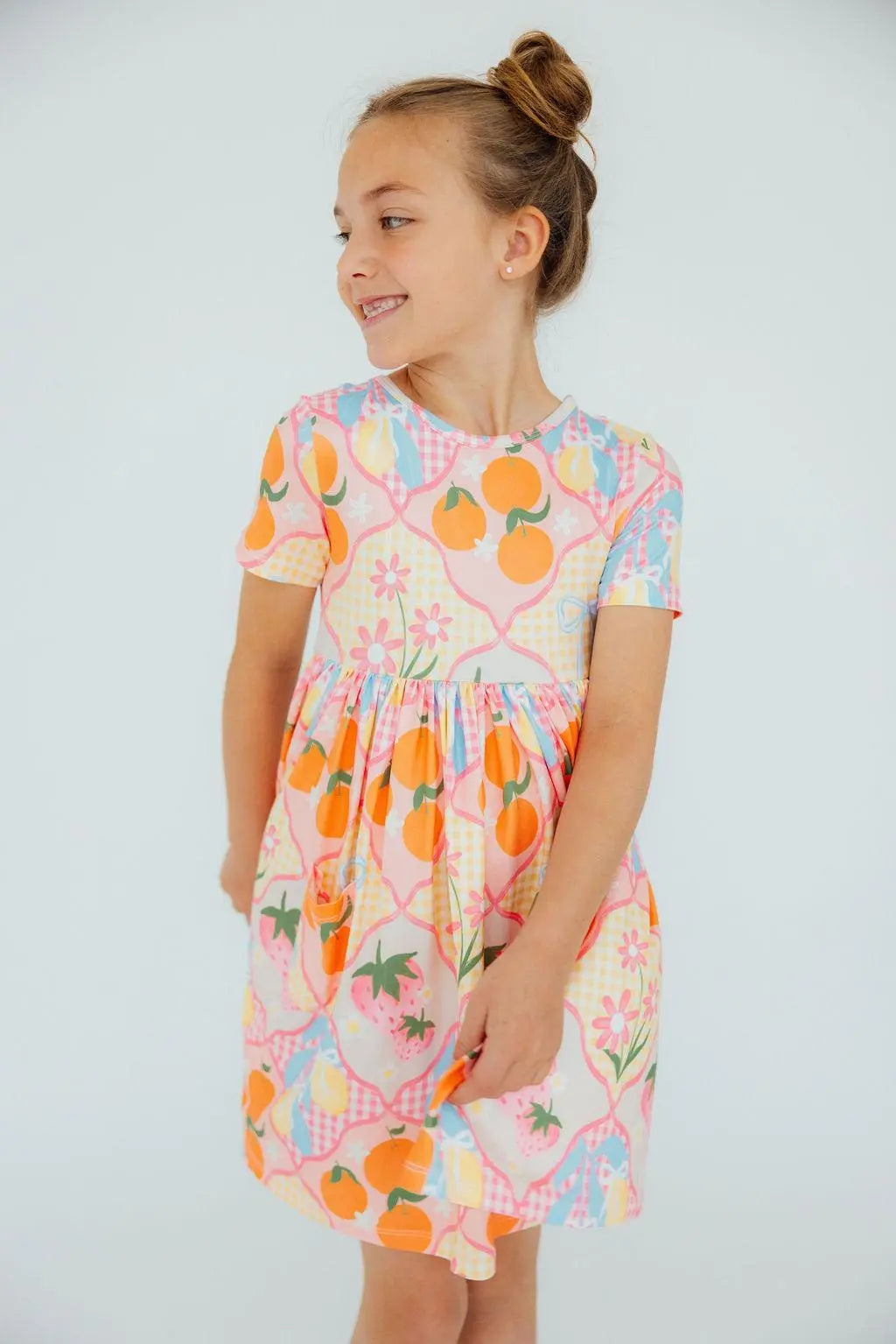 Summer Picnic Short Sleeve Pocket Twirl Dress Toddler Mila & Rose ® Everetts Place: Online Boutique