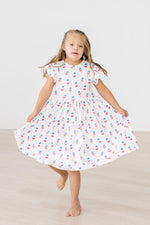 Summer Sweets Flutter Sleeve Twirl Dress For Toddler Mila & Rose ® Everetts Place: Online Boutique