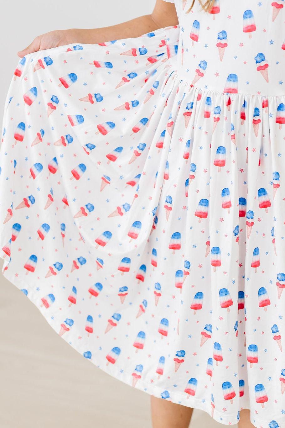 Summer Sweets Flutter Sleeve Twirl Dress For Toddler Mila & Rose ® Everetts Place: Online Boutique