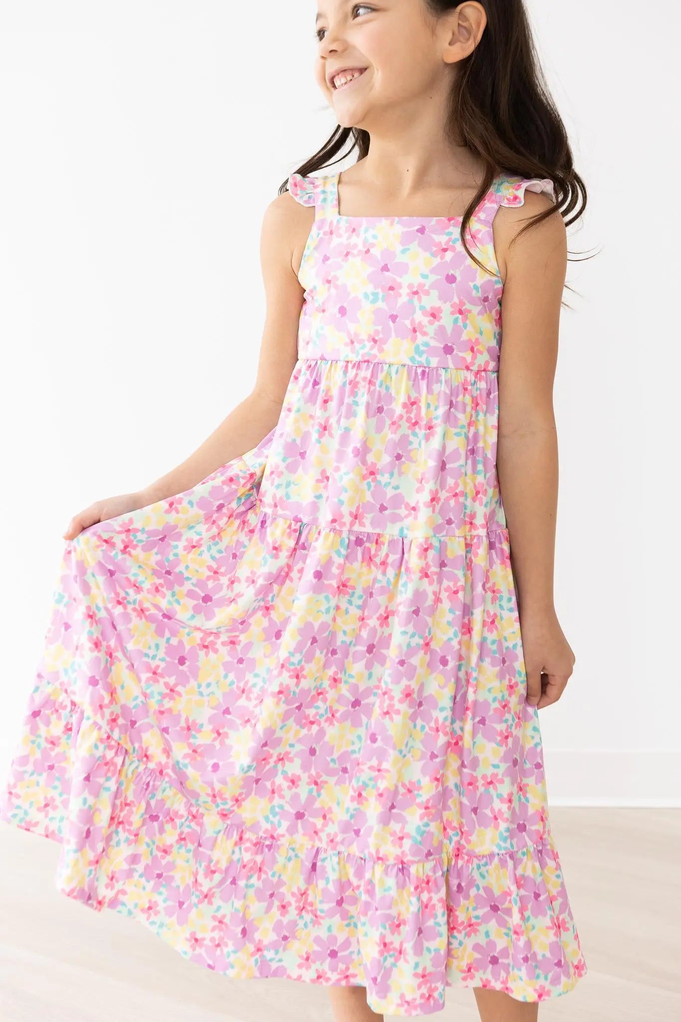 Summer Watercolor Floral Ruffle Maxi Dress For Women Mila & Rose ® Everetts Place: Online Boutique