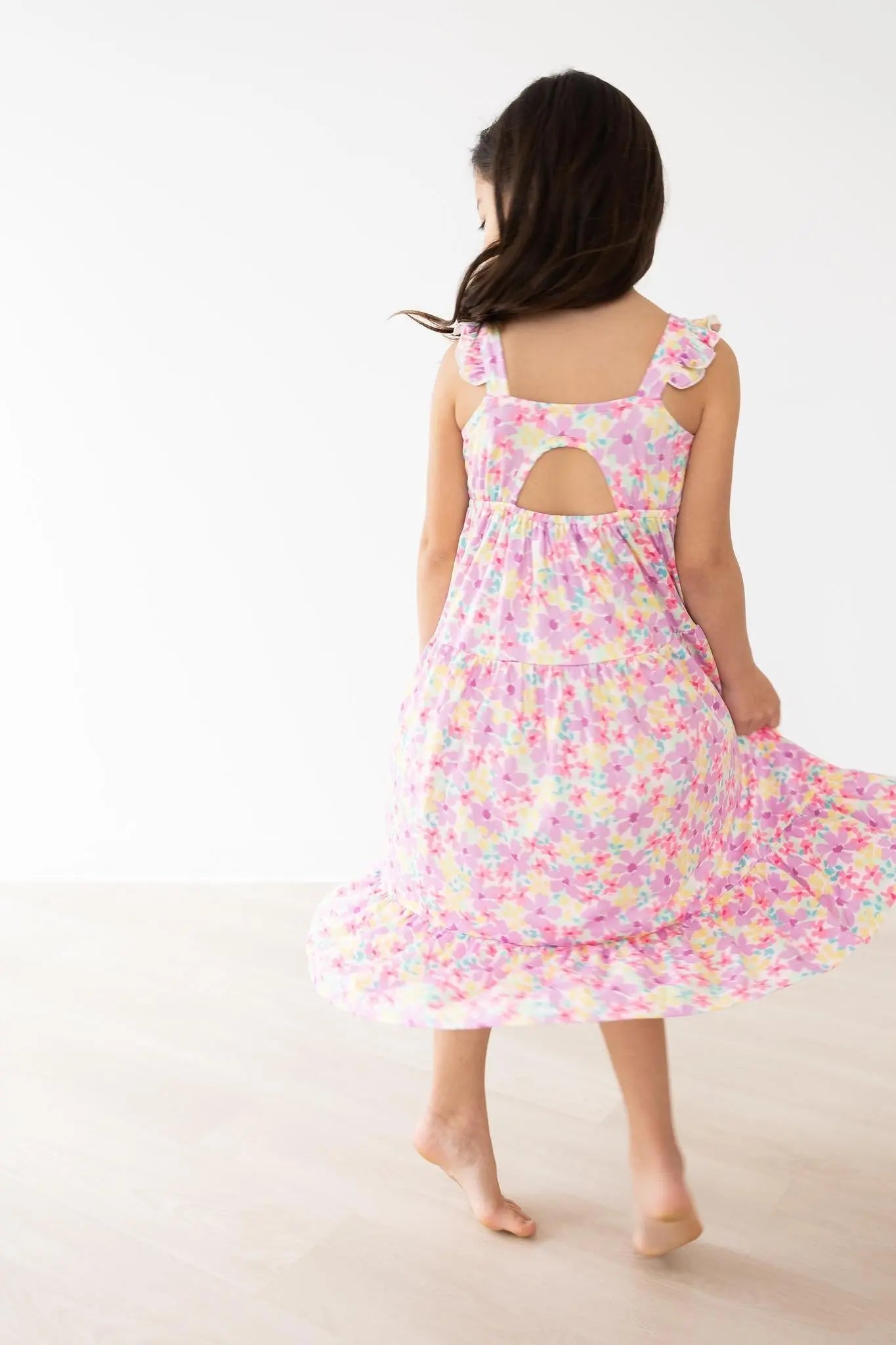 Summer Watercolor Floral Ruffle Maxi Dress For Women Mila & Rose ® Everetts Place: Online Boutique