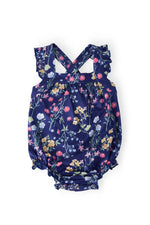 Mila & Rose ® Sunny Meadow Ruffle Cross Back Romper - 