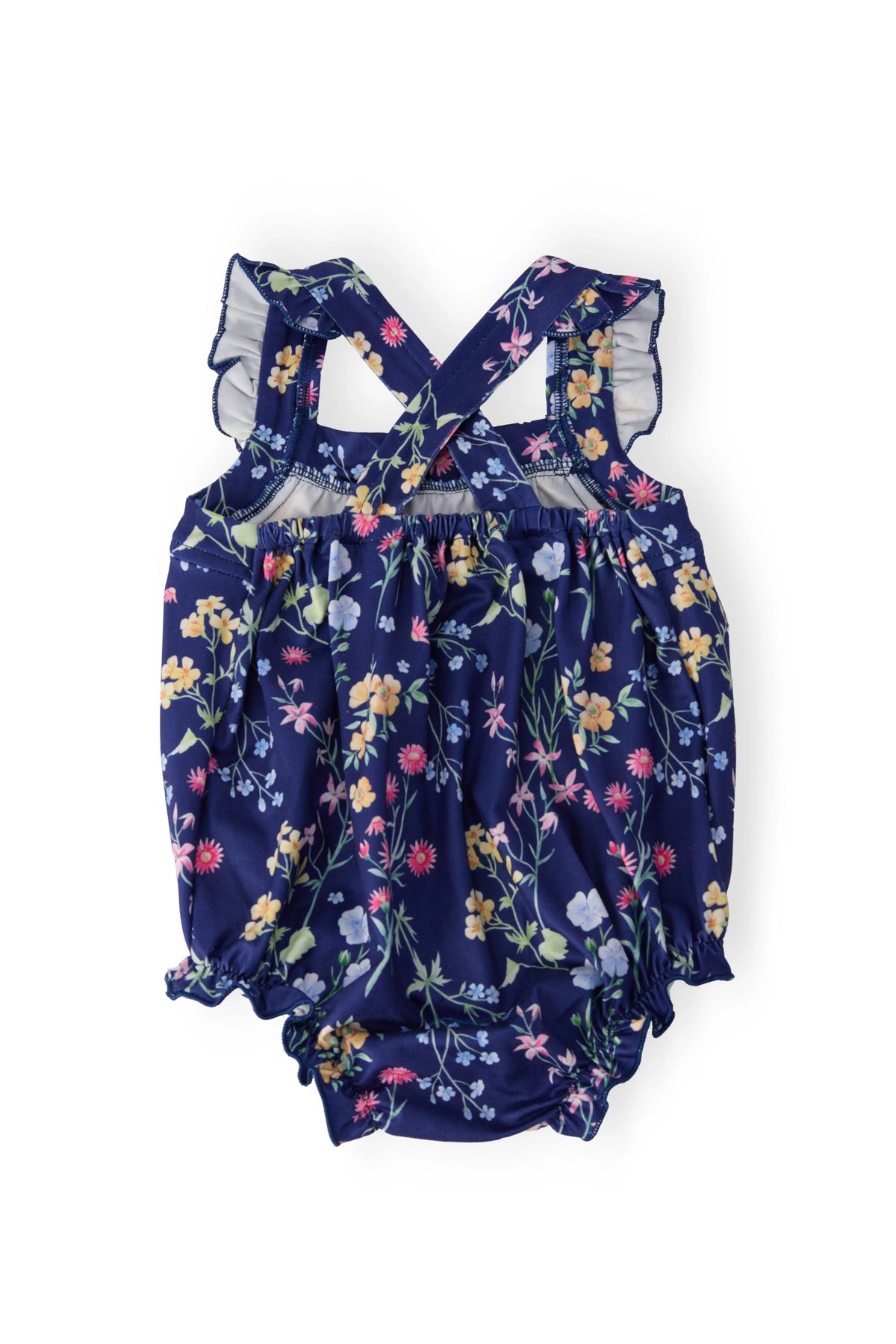 Mila & Rose ® Sunny Meadow Ruffle Cross Back Romper - 