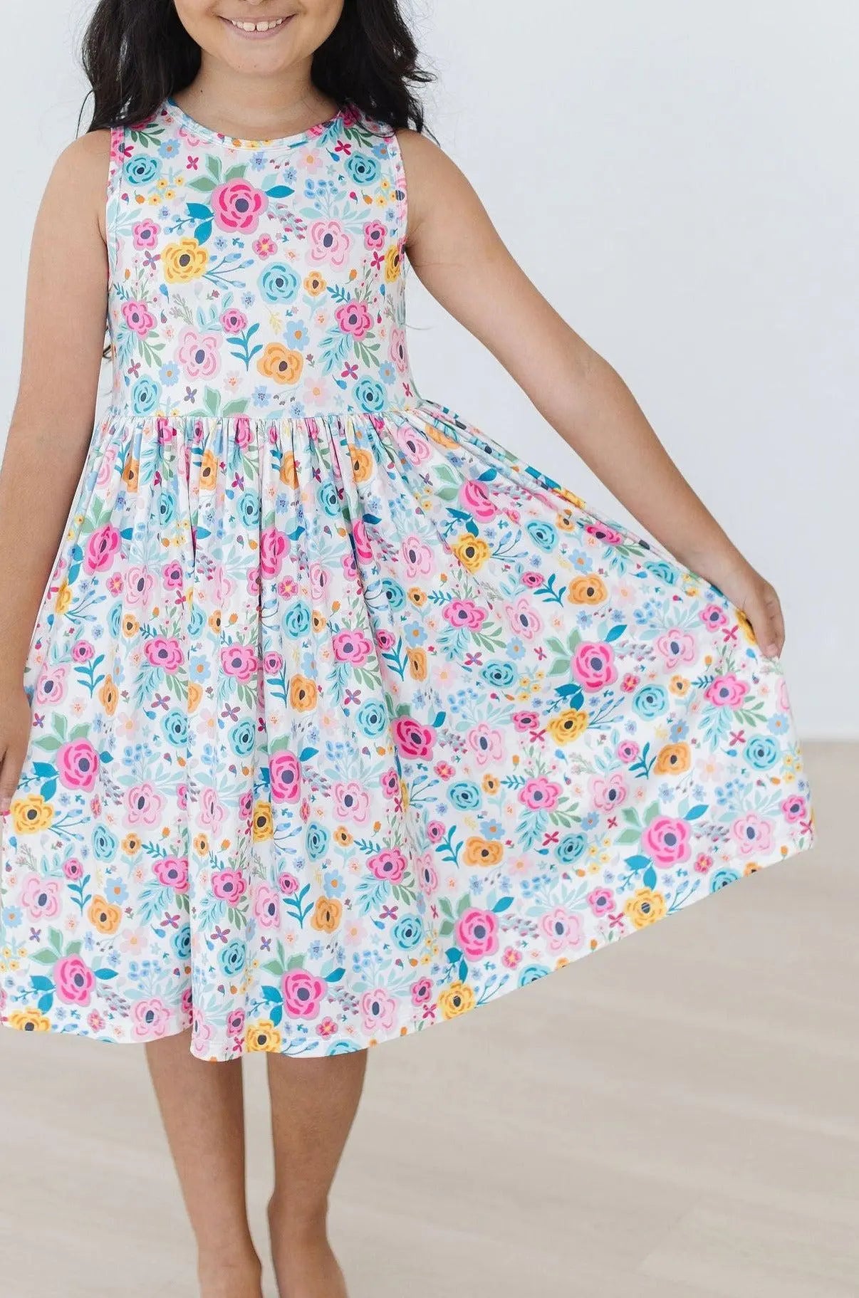 Sunshine Blooms Tank Twirl Dress For Girls Mila Rose Mila & Rose ® Everetts Place: Online Boutique