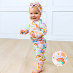 Organic The Second-Skin Convertible Romper | Here Comes the Sunshine (Pink) by Raising Mama at Everetts Place