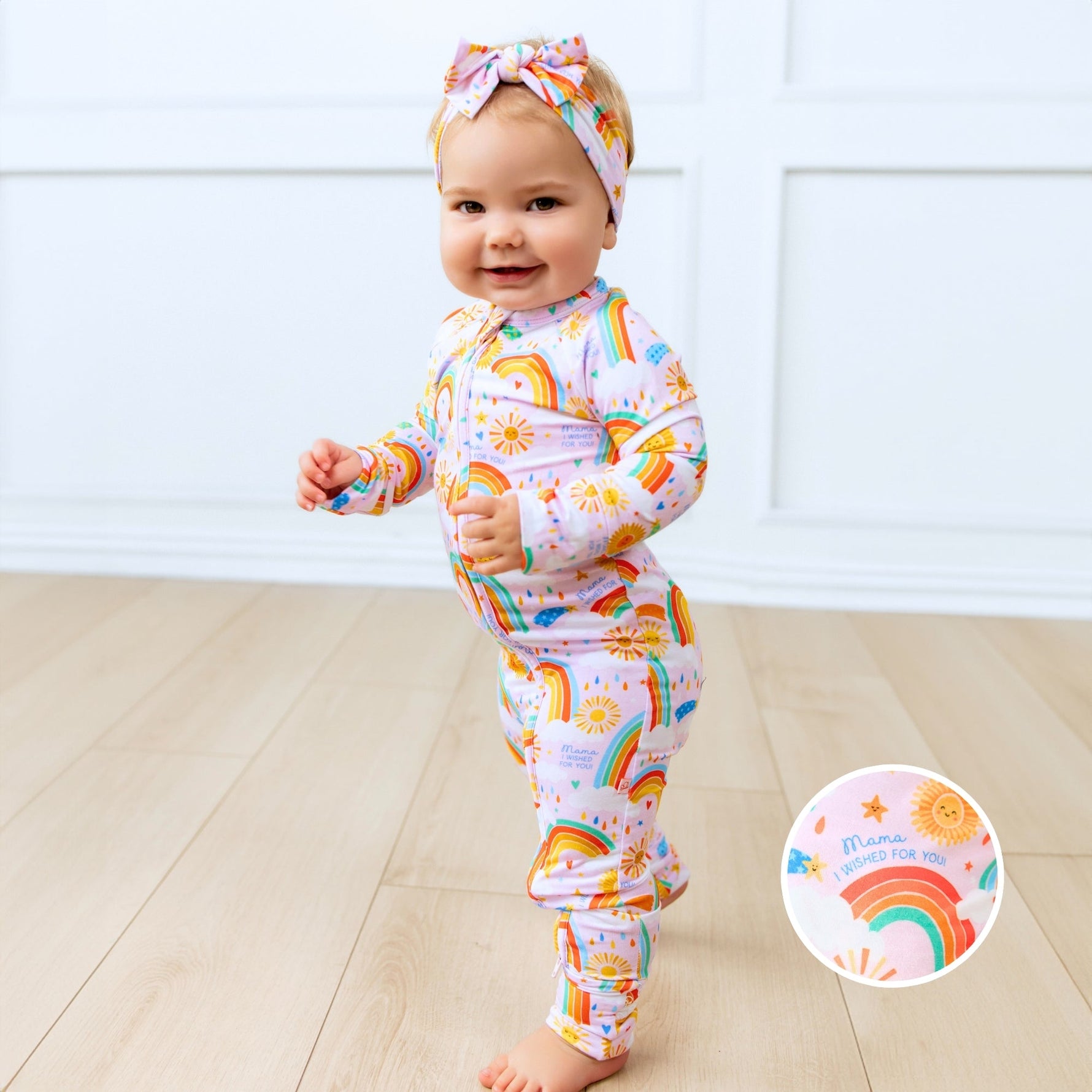Organic The Second-Skin Convertible Romper | Here Comes the Sunshine (Pink) by Raising Mama at Everetts Place