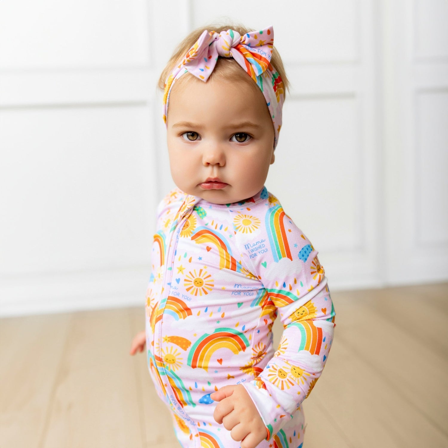 Organic The Second-Skin Convertible Romper | Here Comes the Sunshine (Pink) by Raising Mama at Everetts Place