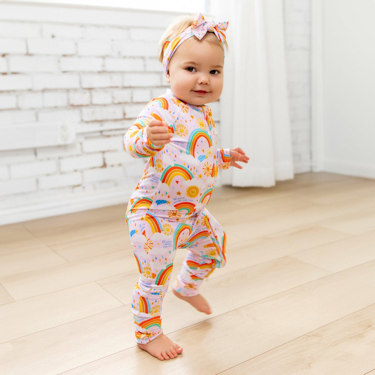 Organic The Second-Skin Convertible Romper | Here Comes the Sunshine (Pink) by Raising Mama at Everetts Place