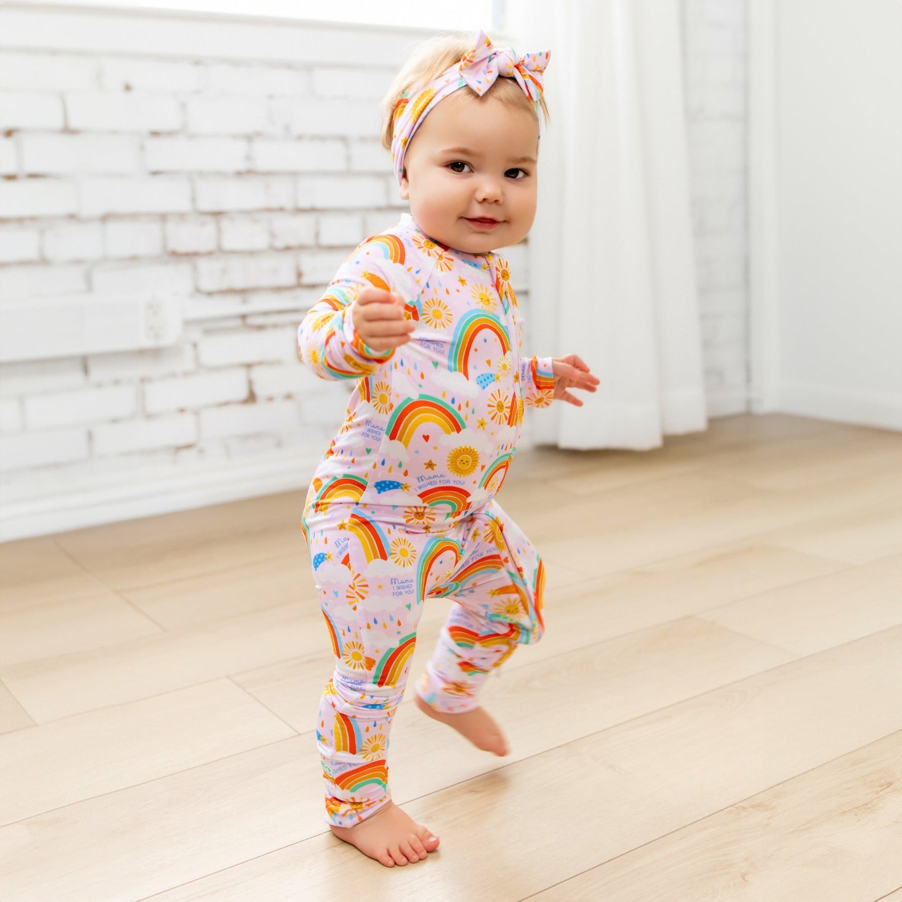 Organic The Second-Skin Convertible Romper | Here Comes the Sunshine (Pink) by Raising Mama at Everetts Place