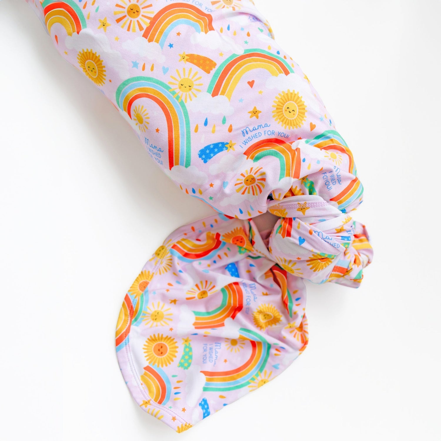 Organic The Forever Swaddle Blanket | Here Comes the Sunshine (Pink) by Raising Mama at Everetts Place