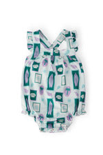 Mila & Rose ® Surfer Girl Ruffle Cross Back Romper - 