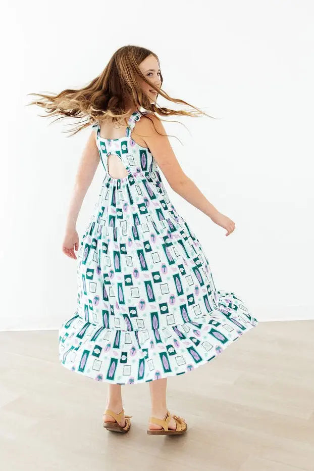 Mila & Rose ® Surfer Girl Ruffle Maxi Dress - 